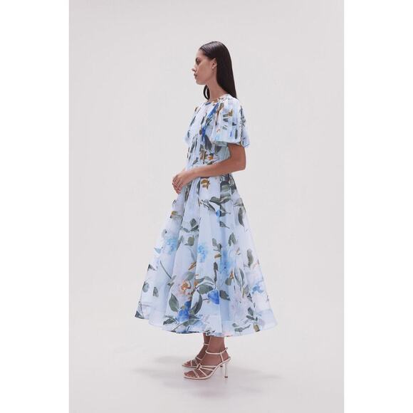Aje Dresses & Skirts - Aje Blue Floral Midi Dress